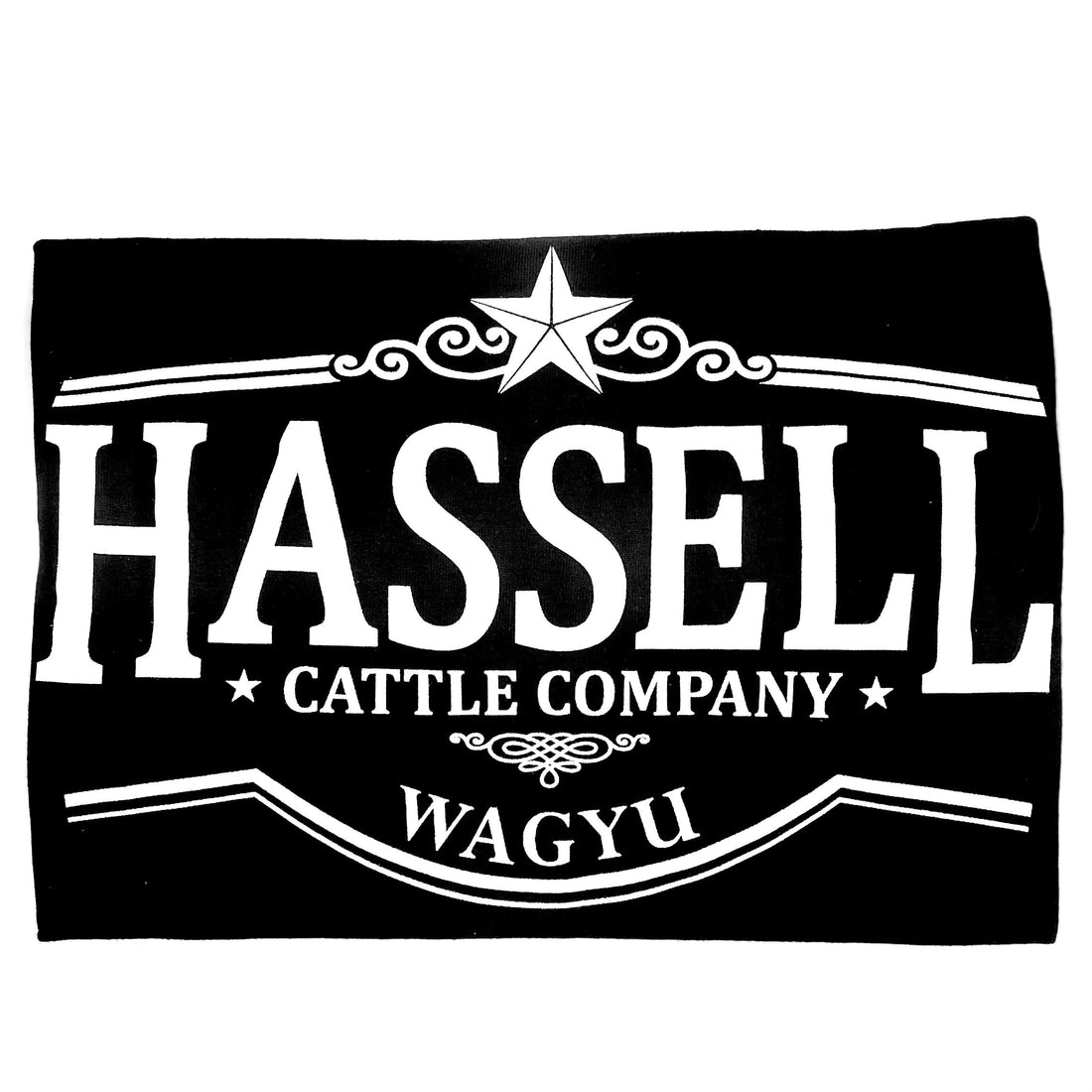 Hassell Cattle Company Logo T-Shirt in a comfortable fit, featuring the iconic Hassell logo, available in red, gray, and black.