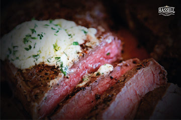 New York Strip Steak with Gorgonzola Butter