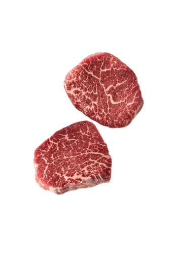 Hassell Cattle Company 8oz filet medallions, perfectly portioned and beautifully marbled, showcasing their exceptional quality and rich flavor