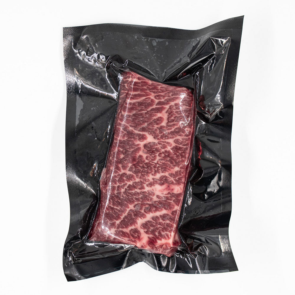 Vacuum-sealed Hassell Wagyu Denver steak pack