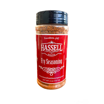 Hassell Cattle Company Fry Seasoning - the perfect blend of spices to elevate your fried foods with a delicious, flavorful crunch!