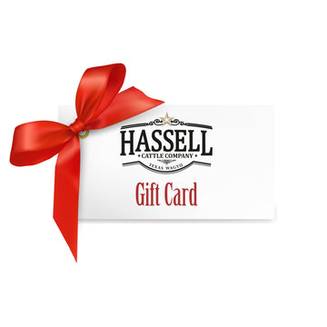 Hassell Cattle Company Gift Card – the perfect gift for meat lovers, giving them the freedom to choose from a wide variety of premium cuts and products!