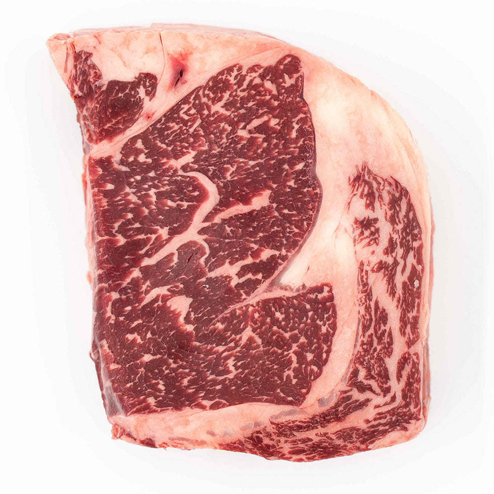 Raw Wagyu Ribeye with visible marbling
