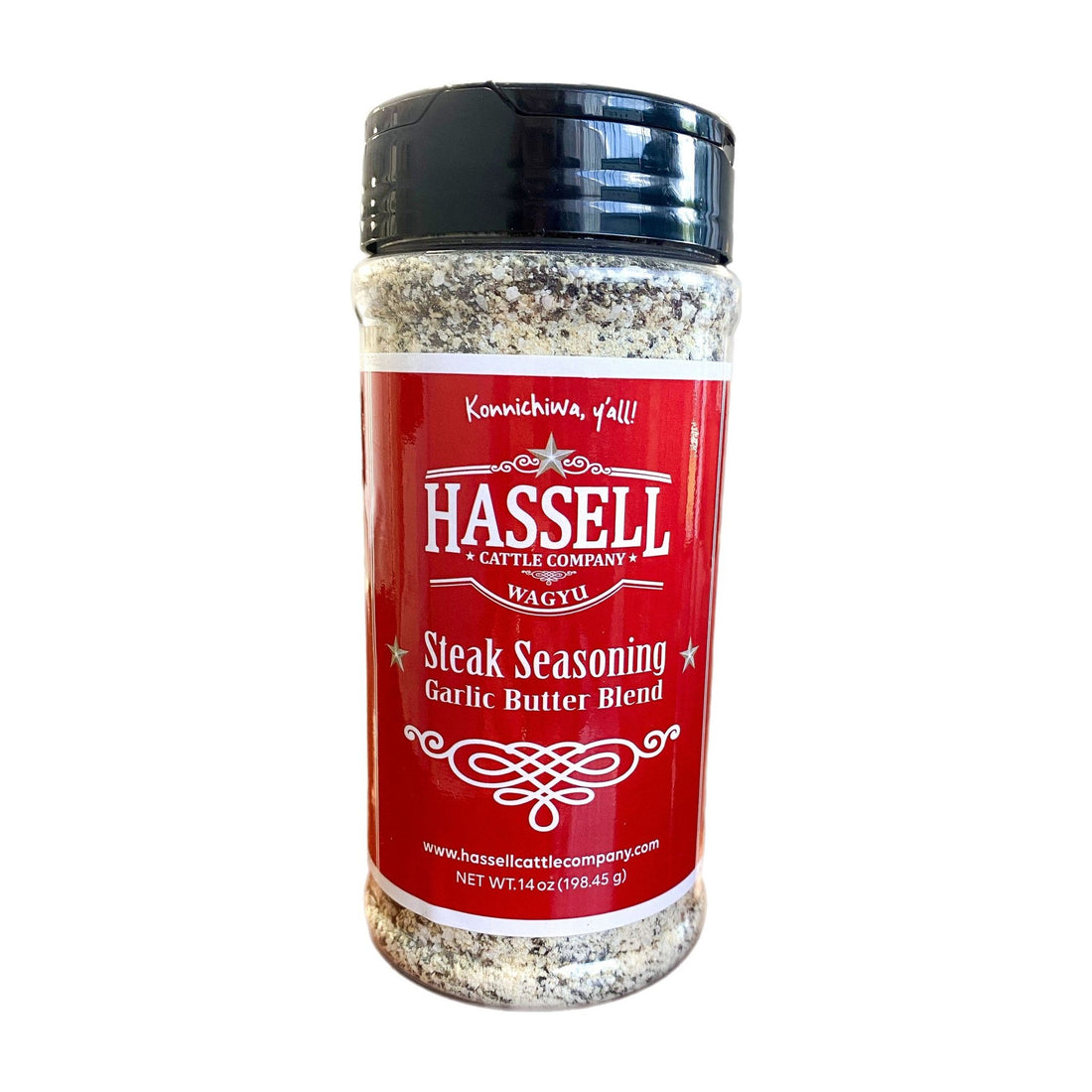 Hassell Cattle Company Garlic Butter Steak Seasoning – a rich, savory blend of garlic and butter flavors to elevate your steak to a whole new level!