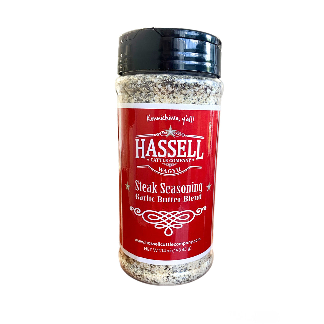 Hassell Cattle Company Garlic Butter Steak Seasoning – a rich, savory blend of garlic and butter flavors to elevate your steak to a whole new level!