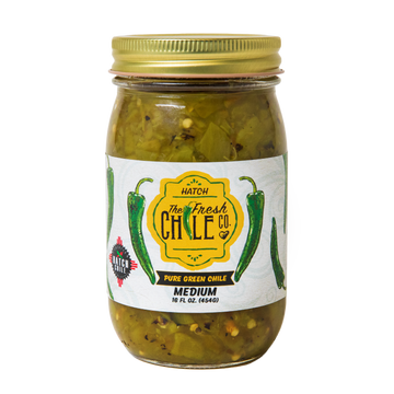 Fresh Chile Company Pure Green Chile, a vibrant and flavorful addition to your dishes, offering a perfect balance of heat and freshness. Ideal for sauces, soups, and salsas.