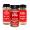 A collection of premium seasonings from Hassell Cattle Company, perfect for adding flavor to your favorite meats, from steaks to burgers and more.